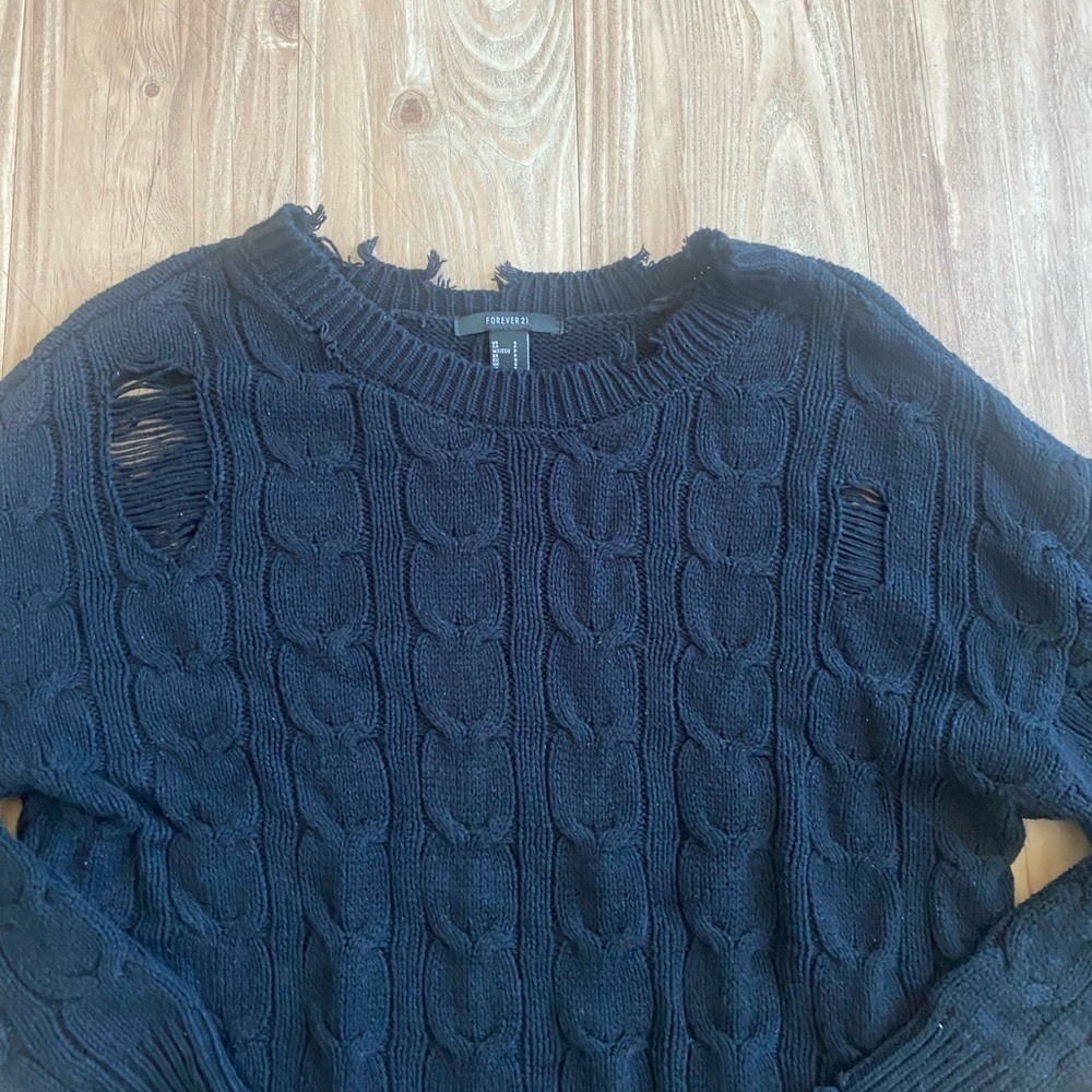 Forever 21 Ripped Style Sweater - Picture 5 of 8